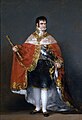 Fernando VII con manto real es un óleo realizado por el pintor español Francisco de Goya entre 1814 y 1815. Sus dimensiones son de 208 × 142,5 cm. Se expone en el Museo del Prado, Madrid. Por Francisco de Goya.