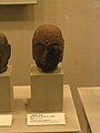A burned jizo head in the Peace Museum
