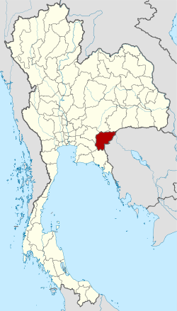 แผนที่ประเทศไทย จังหวัดสระแก้วเน้นสีแดง