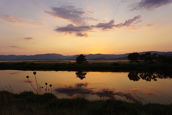 Sunset, Kalloni wetlands, Kólpos Kallonís (Κόλπος Καλλονής)