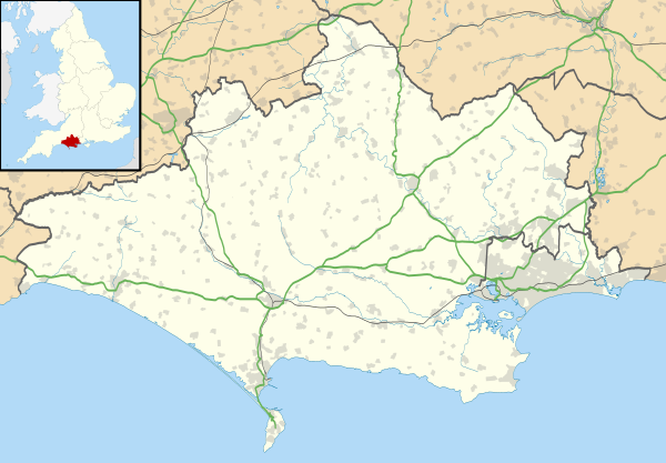 Mapa konturowa Dorsetu
