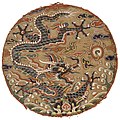 Jianglong enclosed in a roundel, Ming dynasty