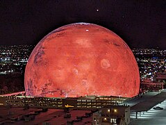 Dîmenek Sphere ku rûyê Marsê li ser eksosferê nîşan dide.