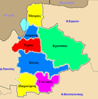 Χάρτης των δημοτικών ενοτήτων του Δήμου Κιλκίς