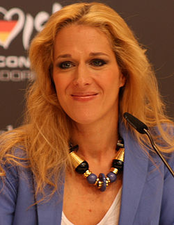 Wolf Kati a 2011-es Eurovíziós Dalfesztivál egyik sajtótájékoztatóján