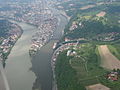 Sútok Dunaja a Innu v Passau