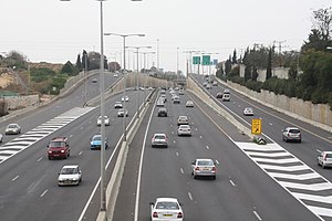 Highway 5 near Ramat HaSharon.