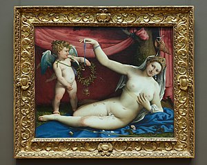 Vénus et Cupidon de Lorenzo Lotto Lorenzo Lotto, (après 1540), Metropolitan Museum of Art de New York.