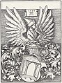 Ο θυρεός του Άλμπρεχτ Ντύρερ φιλοτεχνημένος από τον ίδιο σε ξύλο φλαμουριάς (περίπου (1523).