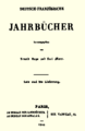 Deutsch: Deutsch-Französische Jahrbücher English: German–French Annals