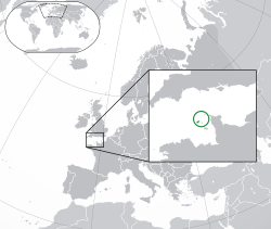 根西的位置（绿色） 欧洲（深灰色）  —  [圖例放大]