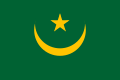Alternative version most commonly used on Wikipedia as Flag of Mauritania (1959–2017)