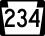Pennsylvania Route 234 marker