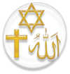 رموز الديانات الابراهيمية الاكتر انتشارا: اليهودية والمسيحية والاسلام
