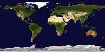 Situacion sus una mapa del mond
