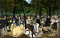 『テュイルリー公園の音楽会』1862年。油彩、キャンバス、76.2 × 118.1 cm。ナショナル・ギャラリー（ロンドン）[34]。