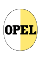 Овал хэлбэртэй худалдааны байгууллагын Опел лого 1950