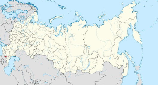 موقعیت جمهوری اوستیای شمالی-آلانیا در نقشهٔ روسیه