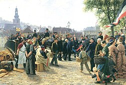 Arrivée de sa majesté à Sarrebruck, huile sur toile par Anton von Werner, 1877.