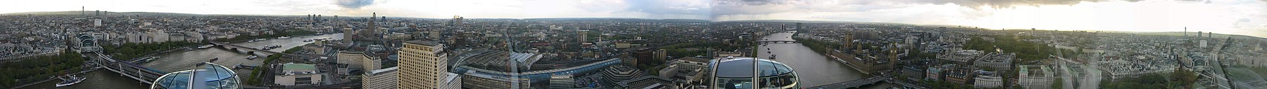 Panoramautsikt från London Eye.