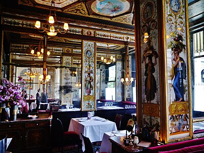 The Restaurant Le Grand Véfour, opened in 1784 as the Café de Chartres