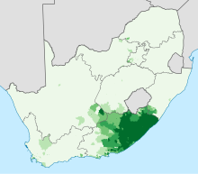 South Africa 2011 Xhosa speakers proportion map.svg