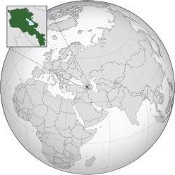 Location of ارمنیستان