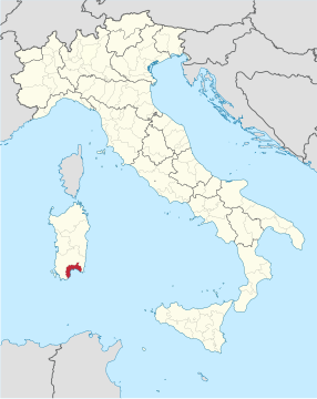 Dinas Fetropolitan Cagliari a Sardinia yn yr Eidal