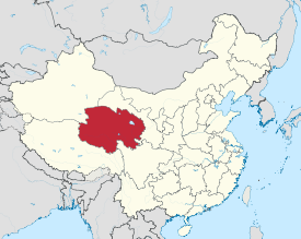 Map showing the location of கிங்ஹாய் மாகாணம் Qinghai Province