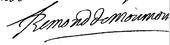 signature de Pierre Rémond de Montmort