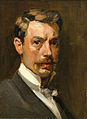 Q975168 zelfportret door Janis Rozentāls gemaakt in circa 1900 geboren op 6 maart 1866 overleden op 13 december 1916