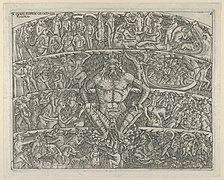 El infierno, ilustración de la Divina Comedia (1481), de Baccio Baldini, Museo Metropolitano de Arte, Nueva York