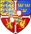 герб (шчыт) караля Крысціяна I, караля Шведаў, Датчан, Нарвежцаў і Вендаў і герцага Шлезвіг-Гольштэйнскага.