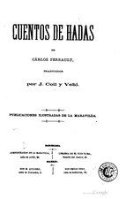 Cuentos de hadas (1823), por Charles Perrault  traducido por Josep Coll i Vehí   