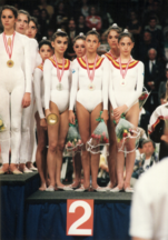 El conjunto español con la plata en el podio de la final de 5 aros.