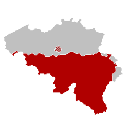 A belgiumi Francia Közösség térképe