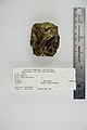 Pentlandite occurring with chalcopyrite. Specimen from Sudbury, Ontario, Canada.