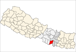 map of Sarlahi, Nepal