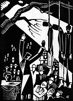 Thumbnail for File:The Debate Abraham Lincoln Biography in Woodcuts 1933 Charles Turzak.jpg
