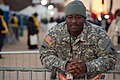 U.S. soldier on crowd control duty