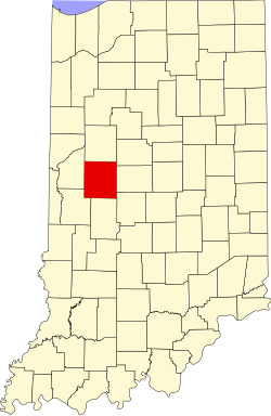 map of Indiana highlighting Montgomery County