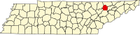 田納西州尤寧縣地圖