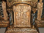 Tabernacle (c.1180) de bronze, esmalt i ivori de la zona del Baix Rin (Alemanya).