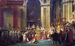 D Chrenig z in Notre Dame Gmäöde vum Jacques-Louis David