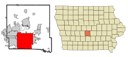 Location in Polk County and in the State of Iowa