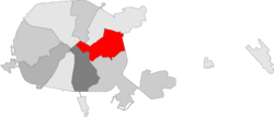 Партызанскі раён на мапе