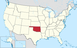 АҚШ картасындағы Оклахома штаты