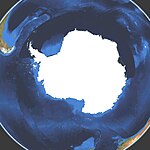 Citra satelit Kutub Selatan.