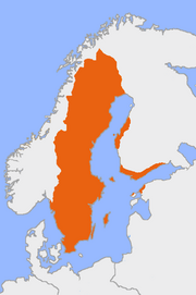 نقشه بخش‌هایی که به زبان سوئدی صحبت می‌کنند