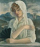 Sieviete ar vēdekli (1914).